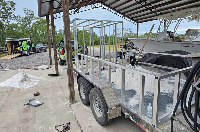 Welding In Progress Truck Trailer